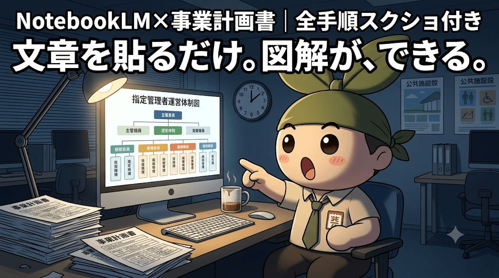 【図解シリーズ①】NotebookLMで事業計画書の図解を自動生成する方法|指定管理者・PFI事業者向け完全ステップガイド
