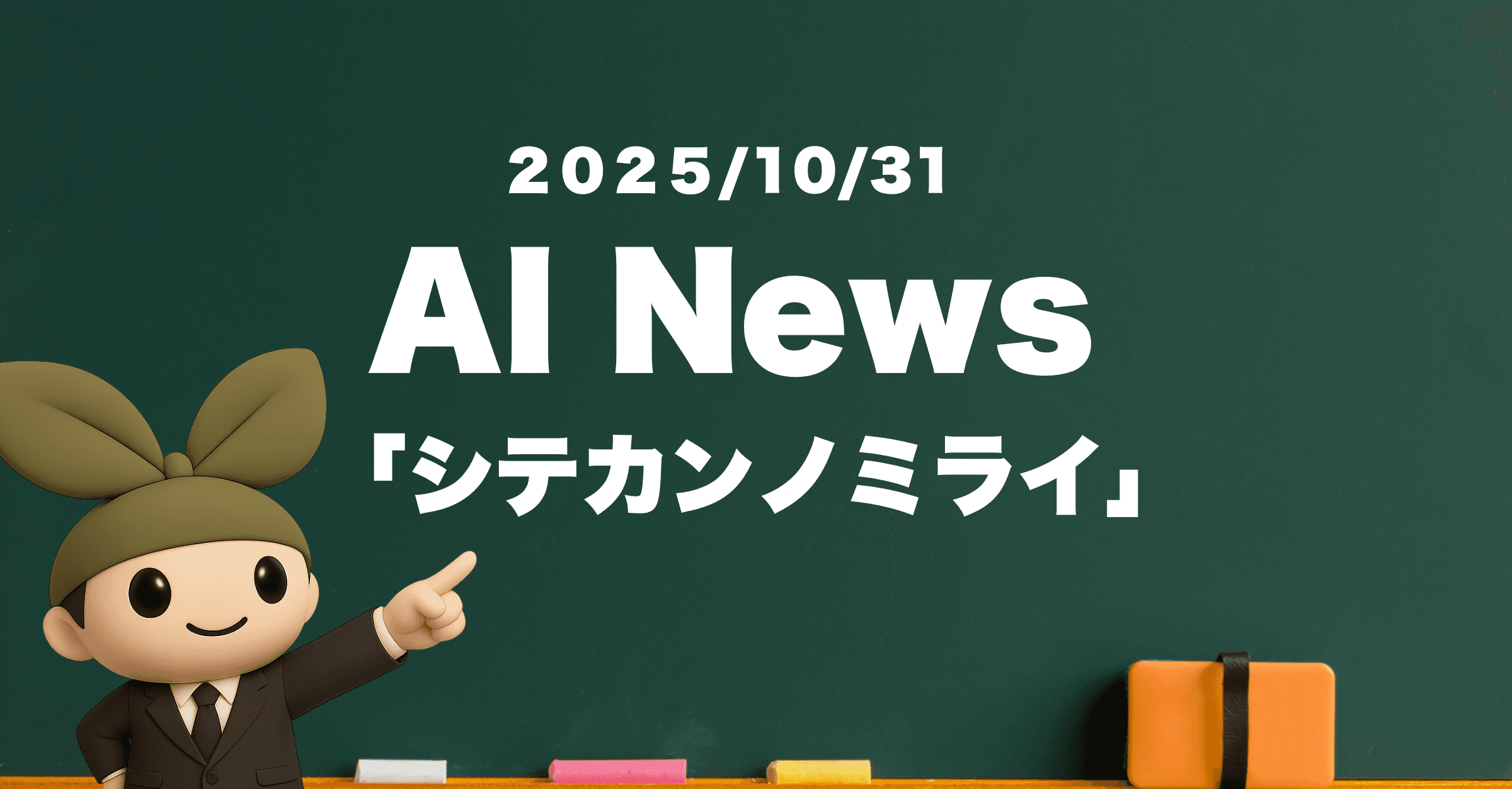 【2025/10/31】今日押さえておきたいAI最新ニュース、Claude for Excel登場──報告書作成が変わる日